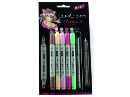 COPIC Kit de marqueurs ciao 5+1 Set, Manga 3