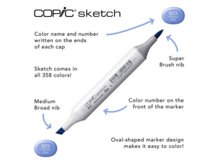 COPIC Marqueur sketch, set de 72 B