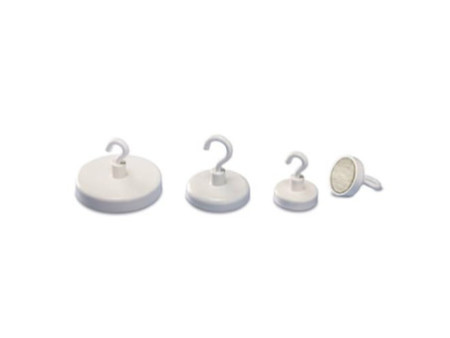 magnetoplan Aimant à crochet, blanc, diamètre: 36 mm
