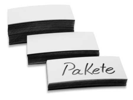 magnetoplan Etiquettes aimantées, 30 x 100 x 0,6 mm, blanc