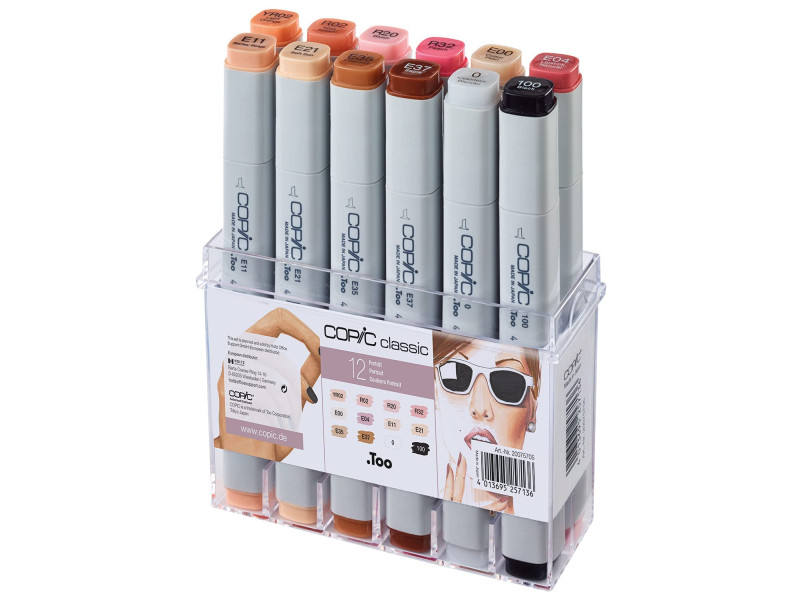 COPIC Marqueur classic, kit de 12 couleurs chair
