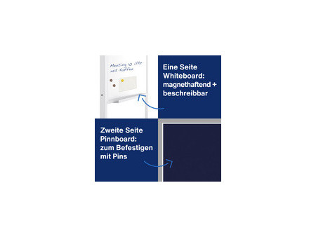 magnetoplan Tableau univ., (l)750 x (L)1.200 mm, feutre gris