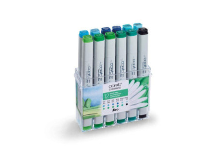 COPIC Marqueur classic, kit de 12 couleurs de paysage