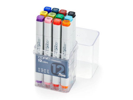 COPIC Marqueur classic, kit de 12 pièces de base