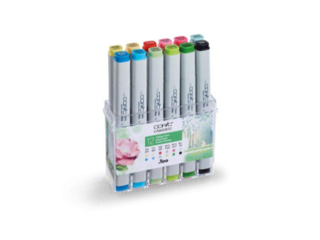 COPIC Marqueur classic, kit 12 couleurs de printemps
