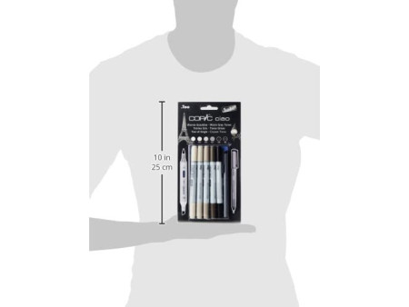 COPIC Kit de marqueurs Hobbymarker ciao 5+1, teintes grises