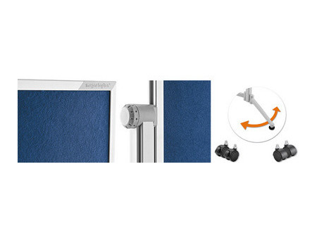 magnetoplan Tableau présentation, (L)1200 x (H)1500 mm, gris