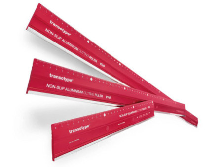transotype Règle en métal PRO, en aluminium, 300 mm