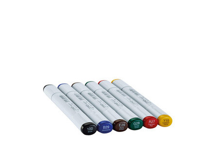 COPIC Marqueur sketch, kit de 6 'Blodt Primaries'