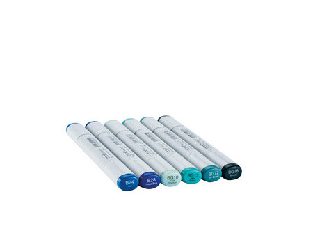 COPIC Marqueur sketch, kit de 6 'Sea & Sky'