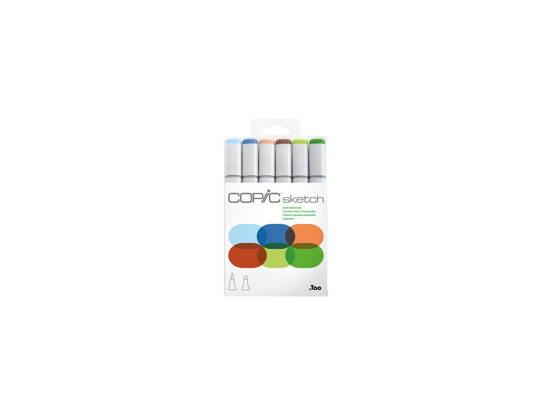 COPIC Marqueur sketch, kit de 6 'Earth Essentials'
