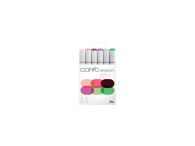COPIC Marqueur sketch, kit de 6 'Floral Favorites 1'