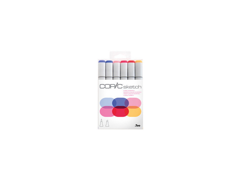 COPIC Marqueur sketch, kit de 6 'Floral Favorites 2'