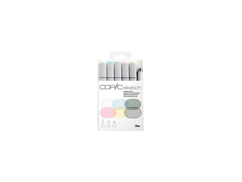 COPIC Marqueur sketch, kit de 6 'Blending Basics'