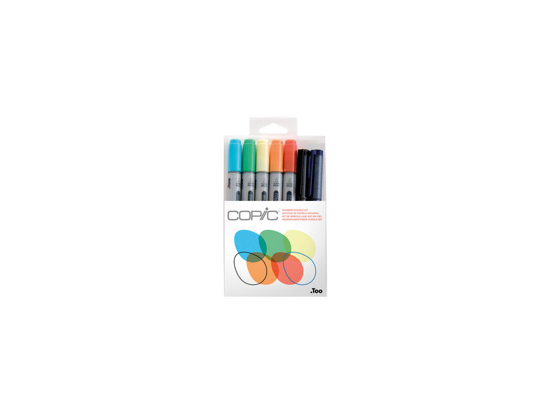 COPIC Marqueur ciao, kit de 7 'Doodle Kit Rainbow'