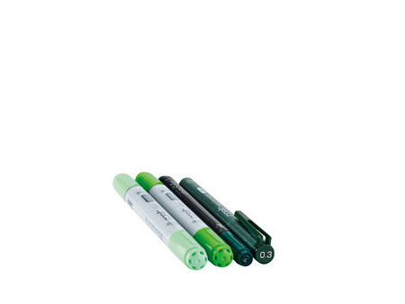 COPIC Marqueur ciao, kit de 4 'Doodle Pack Green'