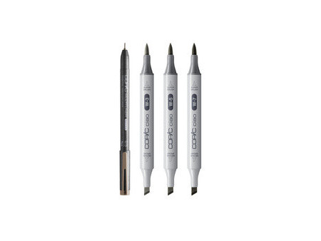 COPIC Marqueur ciao, kit 3+1 SHADE 'Dark Warm Gray'