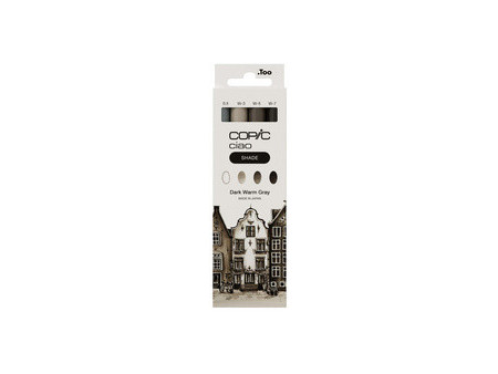 COPIC Marqueur ciao, kit 3+1 SHADE 'Dark Warm Gray'