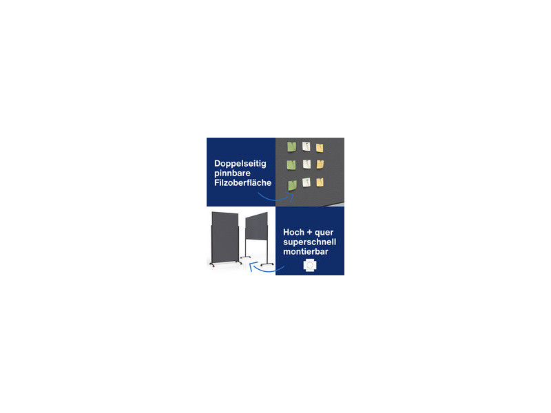 magnetoplan Tableau de présentation design VarioPin, orangee