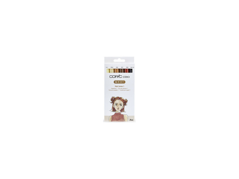 COPIC Marqueur ciao, kit de 5+1 'Hair Tones 1'