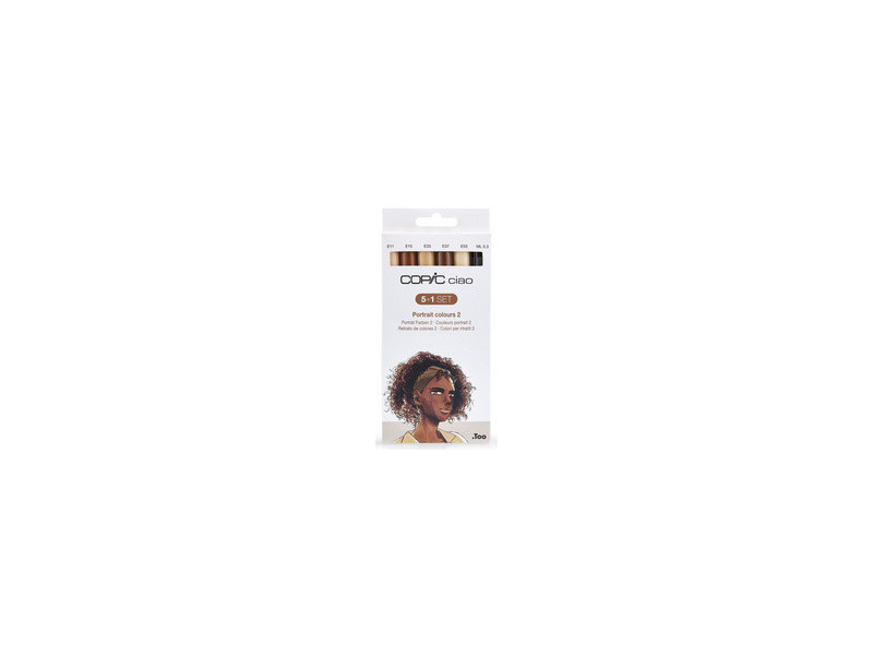COPIC Marqueur ciao, kit de 5+1 'Portrait 2'