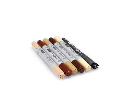 COPIC Marqueur ciao, kit de 5+1 'Portrait 2'