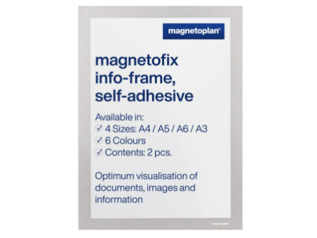 magnetoplan Cadre d'affichage magnetofix, A4, argent