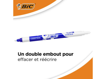 BIC Effaceur d'encre, effacer & corriger, avec 2 pointes