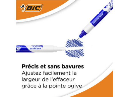BIC Effaceur d'encre, effacer & corriger, avec 2 pointes