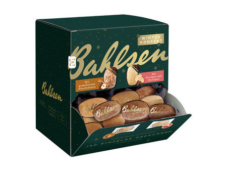 Bahlsen Confiseries d'hiver, dans un présentoir en carton