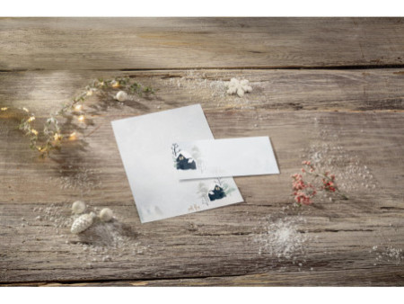 papier Enveloppe à motif de Noël 'Cozy Christmas Watercolor'