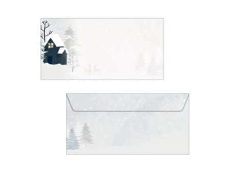 papier Enveloppe à motif de Noël 'Cozy Christmas Watercolor'