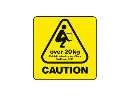 rillprint Étiquette d'avertissement 'CAUTION OVER 20 KG'