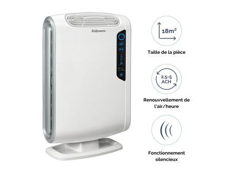 Fellowes Purificateur d'air AeraMax DX55, moyen, blanc/noir
