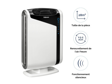 Fellowes Purificateur d'air AeraMax DX95, grand, blanc/noir