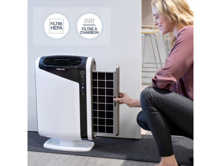 Fellowes Purificateur d'air AeraMax DX95, grand, blanc/noir