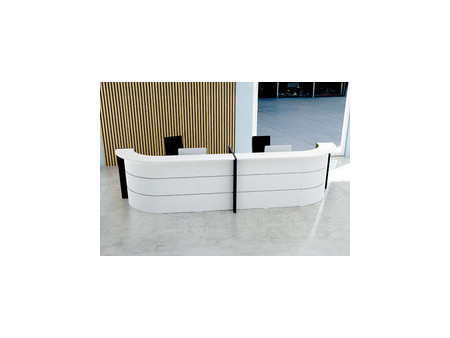kerkmann Comptoir arrondi BARI up & down, grand, blanc