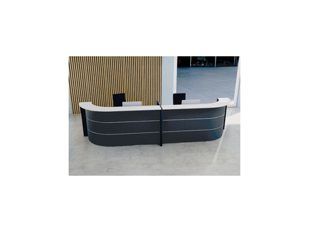 kerkmann Comptoir arrondi BARI up & down, grand, anthracite