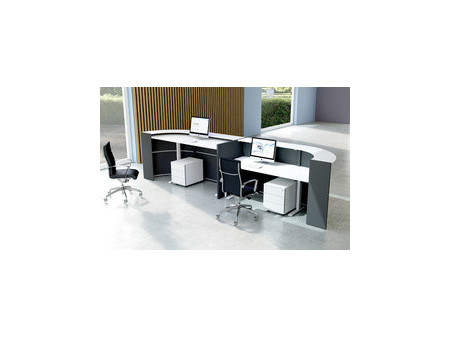 kerkmann Comptoir arrondi BARI up & down, grand, anthracite