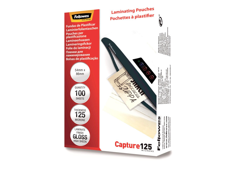 Fellowes Pochette de plastification, 60 x 90 mm, 250 microns