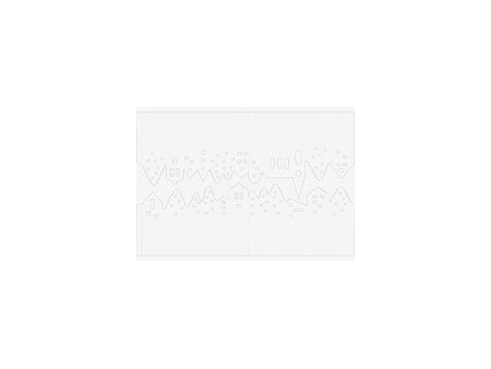 HEYDA Kit village illuminé Leporello, carton, 130 mm, blanc