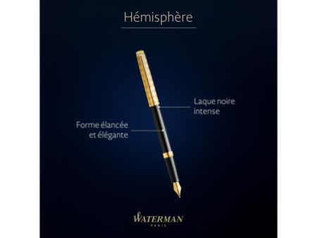 WATERMAN Stylo à plume Hémisphère Opera, Noir G.T.