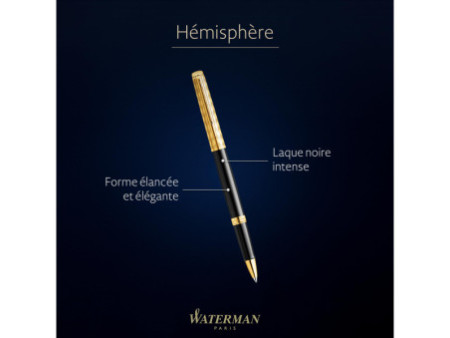 WATERMAN Stylo roller Hémisphère Opera, Noir G.T.
