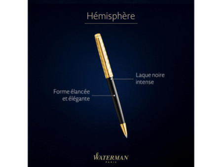 WATERMAN Stylo à bille Hémisphère Opera, Noir G.T.