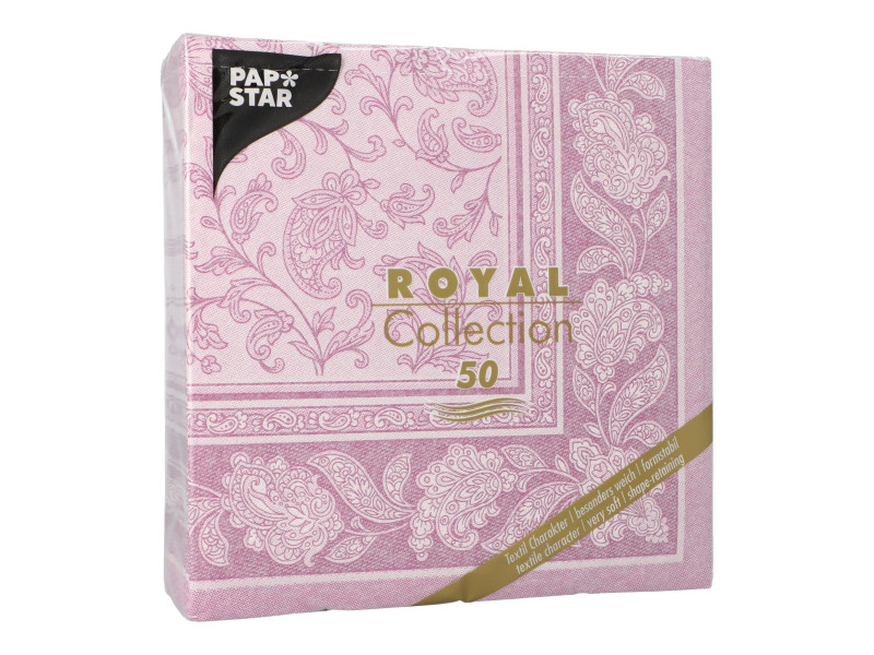 PAPSTAR Serviette 'ROYAL Collection Ornaments', lilas