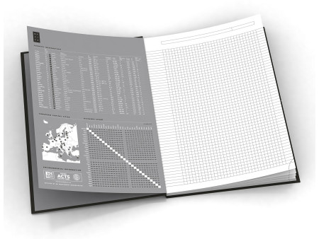 Oxford Carnet de notes 'Smart Black', relié, A5, quadrillé