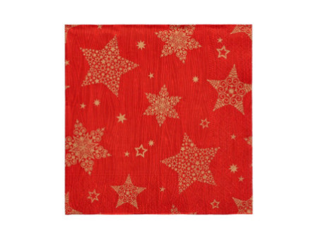 PAPSTAR Serviette à motif de Noël 'Christmas Shine', rouge