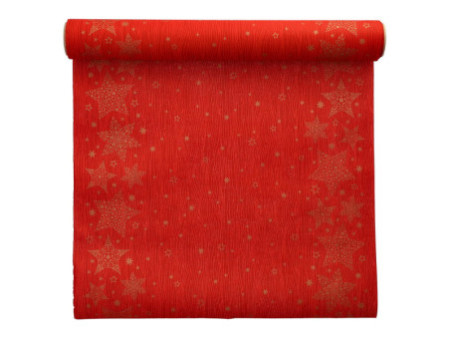 PAPSTAR Chemin de table pour Noël 'Christmas Shine', rouge