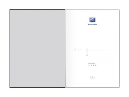 Oxford Carnet de notes 'Original Blue', relié, A4,quadrillé