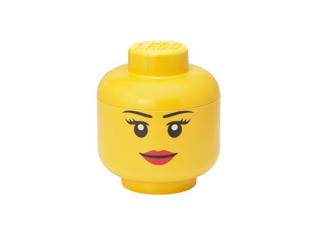 LEGO Boîte en forme de tête STORAGE HEAD HAPPY BOY, L, jaune